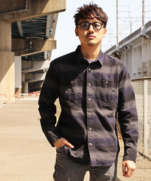 schott | 【先行予約】Schott/ショット/NATIVE BORDER LONG SLEEVE SHIRT/ネイティブ ボーダー シャツ　						(シャツ/ブラウス)