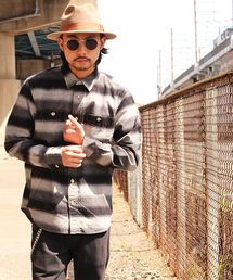 schott | Schott/ショット/NATIVE BORDER LONG SLEEVE SHIRT/ネイティブ ボーダー シャツ　						(シャツ/ブラウス)