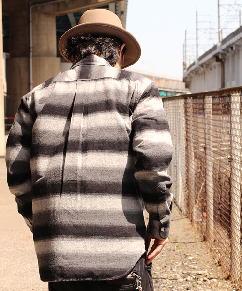 ショット Schott フランネルシャツ ネイティブ ボーダー コンチョ 長袖 Schott N.Y.C ショット ネイティブ ボーダー シャツ