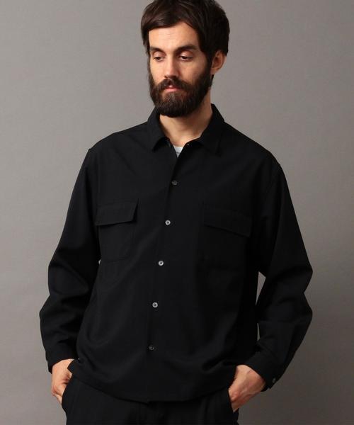 BEAUTY&YOUTH UNITED ARROWS（ビューティーアンドユースユナイテッドアローズ）の「BY ∴ ウーステッド フォルム シャツ◆（シャツ/ブラウス・メンズ・ネイビー/ブラック・SMALL/X-LARGE/LARGE/MEDIUM）」の2枚目の写真