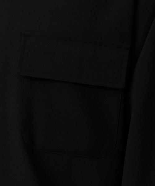 BEAUTY&YOUTH UNITED ARROWS（ビューティーアンドユースユナイテッドアローズ）の「BY ∴ ウーステッド フォルム シャツ◆（シャツ/ブラウス・メンズ・ネイビー/ブラック・SMALL/X-LARGE/LARGE/MEDIUM）」の4枚目の写真