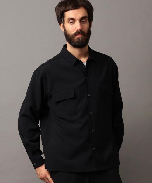 BEAUTY&YOUTH UNITED ARROWS（ビューティーアンドユースユナイテッドアローズ）の「BY ∴ ウーステッド フォルム シャツ◆（シャツ/ブラウス・メンズ・ネイビー/ブラック・SMALL/X-LARGE/LARGE/MEDIUM）」の5枚目の写真