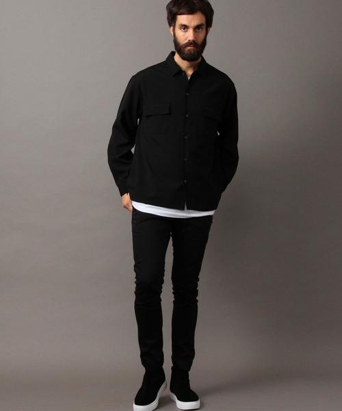 BEAUTY&YOUTH UNITED ARROWS（ビューティーアンドユースユナイテッドアローズ）の「BY ∴ ウーステッド フォルム シャツ◆（シャツ/ブラウス・メンズ・ネイビー/ブラック・SMALL/X-LARGE/LARGE/MEDIUM）」の10枚目の写真