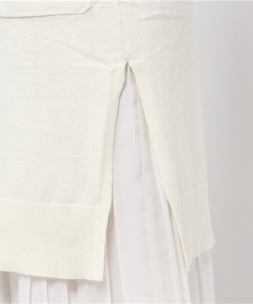 SWINGLE(スウィングル)の「レースインナープルオーバー&ロングカーディガン(カーディガン/ボレロ・レディース・ネイビー/サックスブルー/ピンク/ボルドー/オフホワイト/グレー・SMALL)」の13枚目の写真