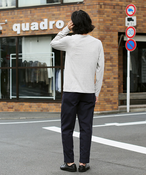 quadro（クオドロ）の「ラフィー天竺Vヘンリーネックtee（Tシャツ/カットソー・メンズ・杢グレー/ホワイト/モスグリーン/ネイビー/チャコールグレー/グレー・MEDIUM/LARGE）」の15枚目の写真