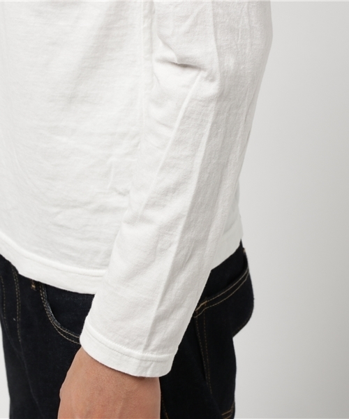 quadro（クオドロ）の「ラフィー天竺Vヘンリーネックtee（Tシャツ/カットソー・メンズ・杢グレー/ホワイト/モスグリーン/ネイビー/チャコールグレー/グレー・MEDIUM/LARGE）」の10枚目の写真