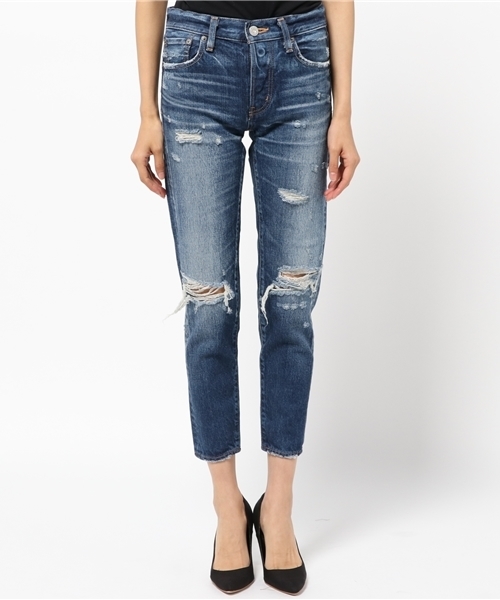 MOUSSY（マウジー）の「MV Crescent Tapered（デニムパンツ・レディース・ブルー・27inch/26inch/24inch/23inch/25inch）」の2枚目の写真