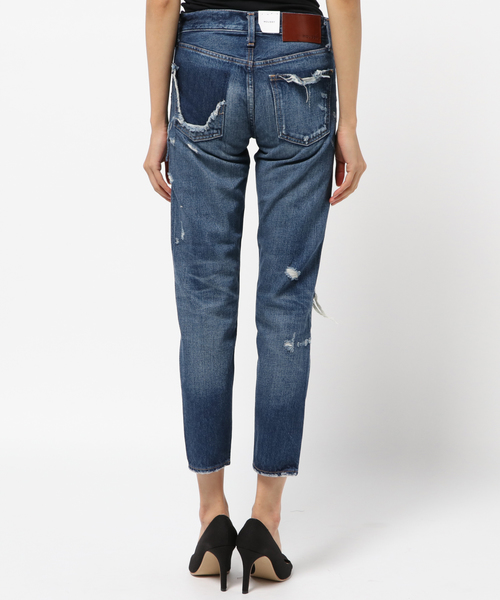 MOUSSY（マウジー）の「MV Crescent Tapered（デニムパンツ・レディース・ブルー・27inch/26inch/24inch/23inch/25inch）」の4枚目の写真