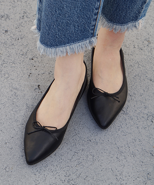 laboratory work（ラボラトリーワーク）の「ポインテッドバレエシューズ（バレエシューズ・レディース・ライトグリーン/レッド/ブラック・MEDIUM/LARGE）」の2枚目の写真