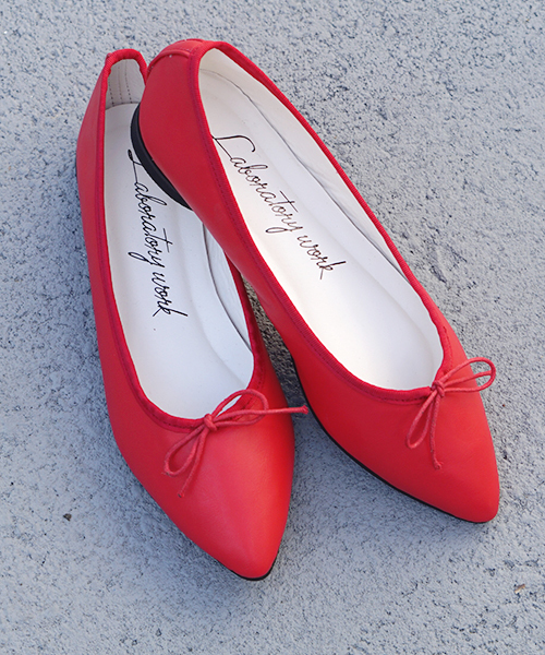 laboratory work（ラボラトリーワーク）の「ポインテッドバレエシューズ（バレエシューズ・レディース・ライトグリーン/レッド/ブラック・MEDIUM/LARGE）」の14枚目の写真