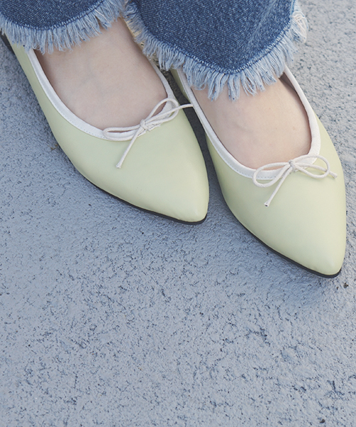 laboratory work（ラボラトリーワーク）の「ポインテッドバレエシューズ（バレエシューズ・レディース・ライトグリーン/レッド/ブラック・MEDIUM/LARGE）」の17枚目の写真