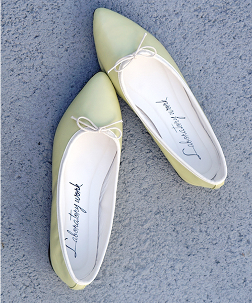 laboratory work（ラボラトリーワーク）の「ポインテッドバレエシューズ（バレエシューズ・レディース・ライトグリーン/レッド/ブラック・MEDIUM/LARGE）」の6枚目の写真