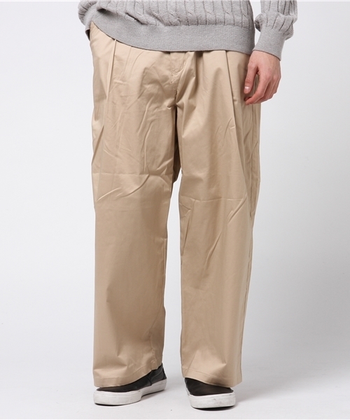 WEGO(ウィゴー)の「WEGO/ストレッチサテンバギーパンツ(チノパンツ・メンズ・ネイビー/ベージュ・LARGE/MEDIUM)」の13枚目の写真