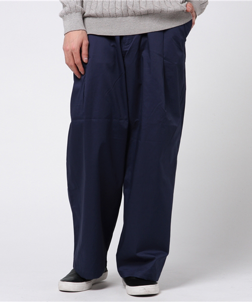 WEGO(ウィゴー)の「WEGO/ストレッチサテンバギーパンツ(チノパンツ・メンズ・ネイビー/ベージュ・LARGE/MEDIUM)」の14枚目の写真