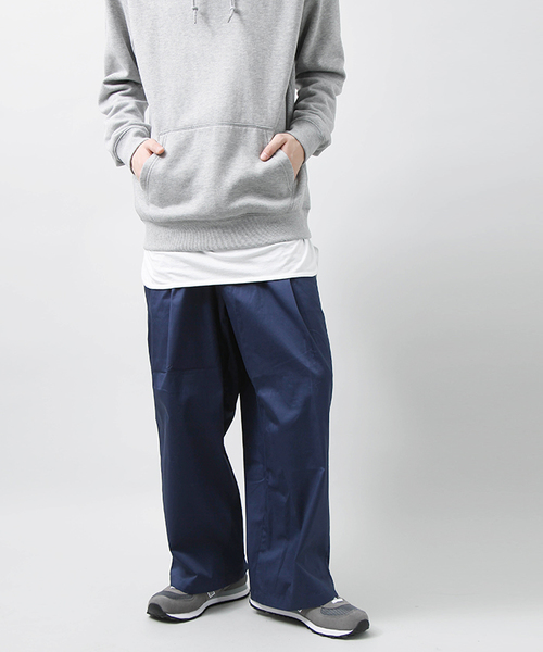 WEGO(ウィゴー)の「WEGO/ストレッチサテンバギーパンツ(チノパンツ・メンズ・ネイビー/ベージュ・LARGE/MEDIUM)」の15枚目の写真