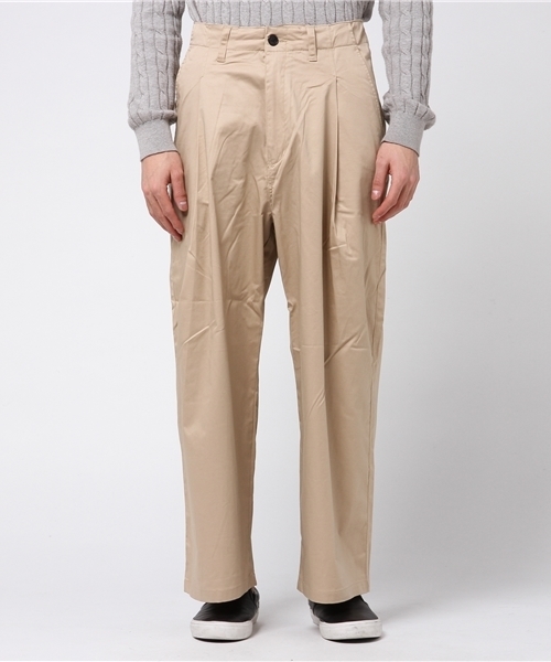 WEGO(ウィゴー)の「WEGO/ストレッチサテンバギーパンツ(チノパンツ・メンズ・ネイビー/ベージュ・LARGE/MEDIUM)」の18枚目の写真