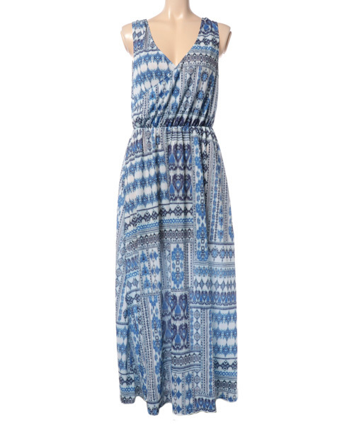 Riberce リベーチェ の Riberce 大人エスニック柄 マキシワンピース リゾートウェア 9mサイズ スイムグッズ Wear