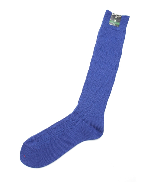 BEAMS PLUS（ビームスプラス）の「BEAMS PLUS / ケーブルロングソックス（ソックス/靴下・メンズ・ナチュラル/グレー/グリーン/ブルー/パープル・ONE SIZE）」の4枚目の写真