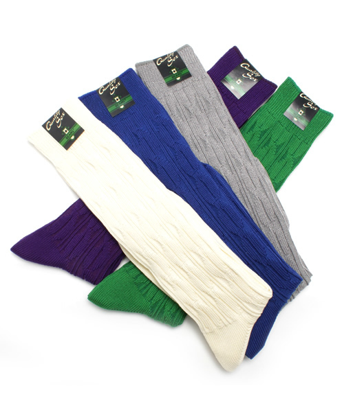BEAMS PLUS（ビームスプラス）の「BEAMS PLUS / ケーブルロングソックス（ソックス/靴下・メンズ・ナチュラル/グレー/グリーン/ブルー/パープル・ONE SIZE）」の9枚目の写真
