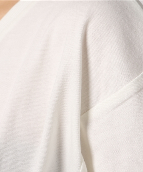 VENCEEXCHANGE(ヴァンスエクスチェンジ)の「シルケット刺繍テープT (Tシャツ/カットソー・レディース・オフホワイト/その他21/オリーブ・MEDIUM)」の11枚目の写真