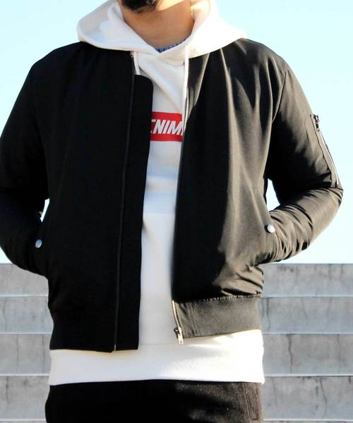 Denime（ドゥニーム）の「MA-1ブルゾン（MA-1・メンズ・ブラック/ベージュ・LARGE/MEDIUM/X-LARGE）」の18枚目の写真