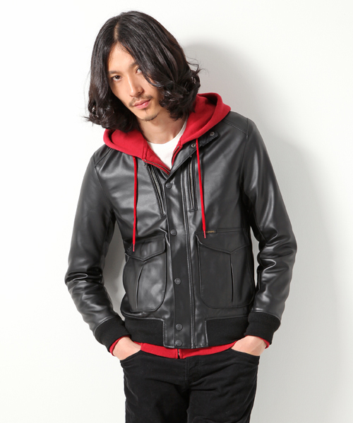 HYSTERIC GLAMOUR（ヒステリックグラマー）の「ニューレイドツイルリブブルゾン（ブルゾン・メンズ・ブラック・SMALL/MEDIUM/LARGE）」の4枚目の写真