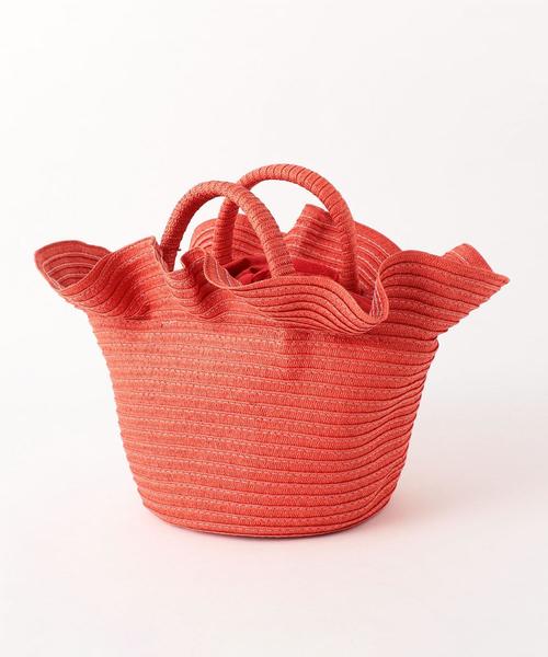 Jewel Changes（ジュエルチェンジズ）の「JC 18SS フリルカゴバッグ（かごバッグ・レディース・ベージュ/レッド/ロイヤルブルー・FREE）」の14枚目の写真