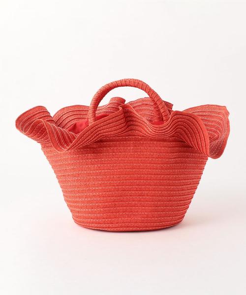 Jewel Changes（ジュエルチェンジズ）の「JC 18SS フリルカゴバッグ（かごバッグ・レディース・ベージュ/レッド/ロイヤルブルー・FREE）」の13枚目の写真