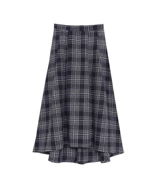 Re:EDIT（リエディ）の「選べる3パターンウールタッチバックロングフレアスカート（スカート・レディース・ブラック/ベージュ/グレー/カーキ/ネイビー/ブラック×ホワイト/グレー×ホワイト/グレー系その他/ブルー系その他・SMALL/MEDIUM/LARGE）」の9枚目の写真