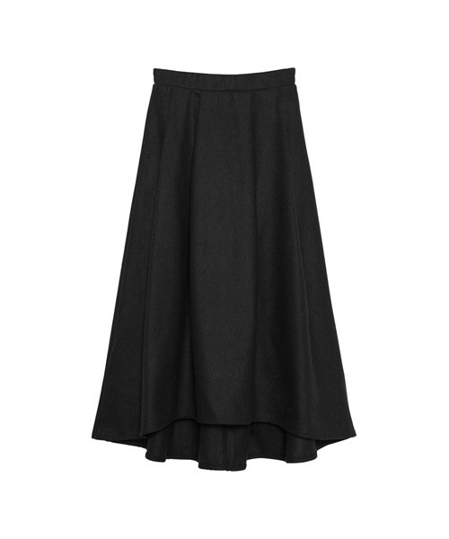 Re:EDIT（リエディ）の「選べる3パターンウールタッチバックロングフレアスカート（スカート・レディース・ブラック/ベージュ/グレー/カーキ/ネイビー/ブラック×ホワイト/グレー×ホワイト/グレー系その他/ブルー系その他・SMALL/MEDIUM/LARGE）」の2枚目の写真