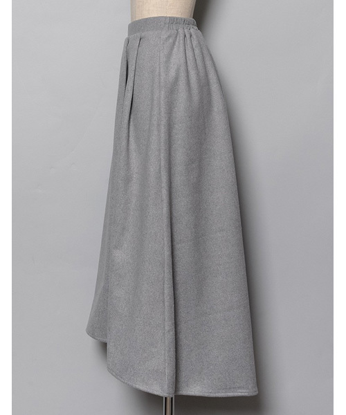 Re:EDIT（リエディ）の「選べる3パターンウールタッチバックロングフレアスカート（スカート・レディース・ブラック/ベージュ/グレー/カーキ/ネイビー/ブラック×ホワイト/グレー×ホワイト/グレー系その他/ブルー系その他・SMALL/MEDIUM/LARGE）」の11枚目の写真