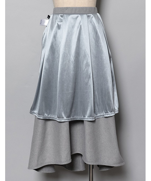 Re:EDIT（リエディ）の「選べる3パターンウールタッチバックロングフレアスカート（スカート・レディース・ブラック/ベージュ/グレー/カーキ/ネイビー/ブラック×ホワイト/グレー×ホワイト/グレー系その他/ブルー系その他・SMALL/MEDIUM/LARGE）」の13枚目の写真
