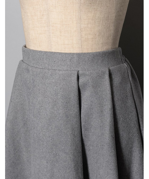 Re:EDIT（リエディ）の「選べる3パターンウールタッチバックロングフレアスカート（スカート・レディース・ブラック/ベージュ/グレー/カーキ/ネイビー/ブラック×ホワイト/グレー×ホワイト/グレー系その他/ブルー系その他・SMALL/MEDIUM/LARGE）」の14枚目の写真