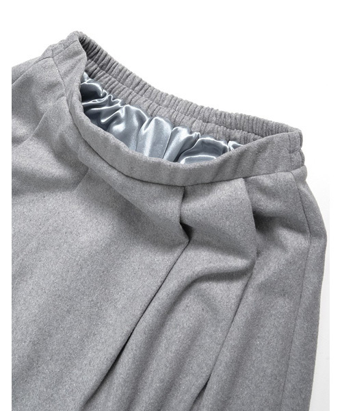 Re:EDIT（リエディ）の「選べる3パターンウールタッチバックロングフレアスカート（スカート・レディース・ブラック/ベージュ/グレー/カーキ/ネイビー/ブラック×ホワイト/グレー×ホワイト/グレー系その他/ブルー系その他・SMALL/MEDIUM/LARGE）」の16枚目の写真