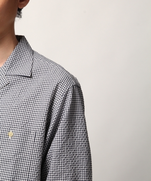 GLOBAL WORK（グローバルワーク）の「【吸水速乾】コンフォートオープンカラー7分袖/788916（シャツ/ブラウス・メンズ・ホワイト/ネイビー/グリーン・MEDIUM/LARGE）」の11枚目の写真