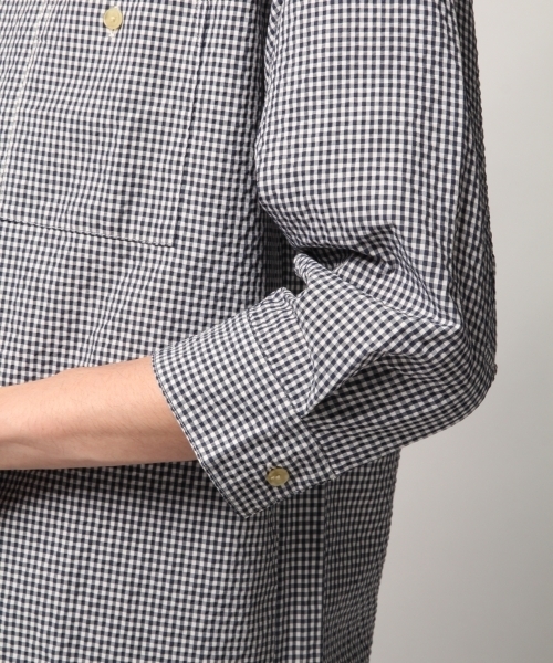 GLOBAL WORK（グローバルワーク）の「【吸水速乾】コンフォートオープンカラー7分袖/788916（シャツ/ブラウス・メンズ・ホワイト/ネイビー/グリーン・MEDIUM/LARGE）」の12枚目の写真