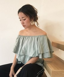 TODAYFUL | リネンオフショルダーブラウス(シャツ/ブラウス)