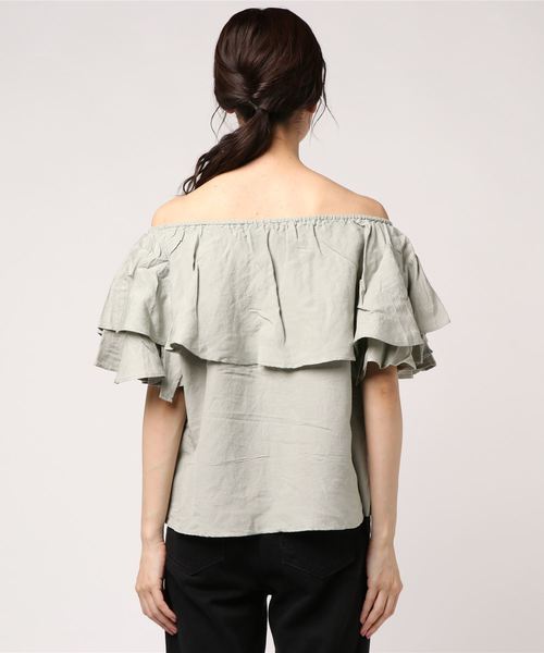 TODAYFUL（トゥデイフル）の「リネンオフショルダーブラウス（シャツ 