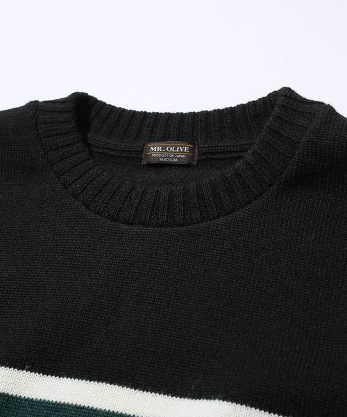 MR.OLIVE（ミスターオリーブ）の「7G SOFT WOOL KNIT / BIG SILHOUTTE RUGBY SWEATER（ニット/セーター・メンズ・ブラック/ネイビー/ブラウン・SMALL/MEDIUM/LARGE）」の6枚目の写真