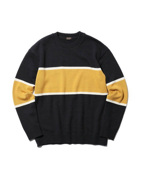 MR.OLIVE（ミスターオリーブ）の「7G SOFT WOOL KNIT / BIG SILHOUTTE RUGBY SWEATER（ニット/セーター・メンズ・ブラック/ネイビー/ブラウン・SMALL/MEDIUM/LARGE）」の9枚目の写真