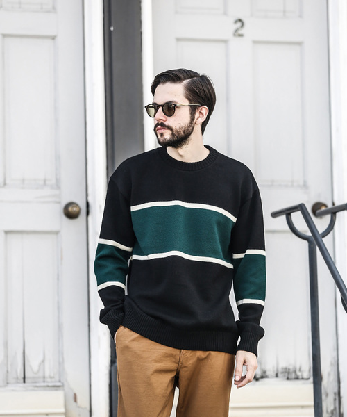 MR.OLIVE（ミスターオリーブ）の「7G SOFT WOOL KNIT / BIG SILHOUTTE RUGBY SWEATER（ニット/セーター・メンズ・ブラック/ネイビー/ブラウン・SMALL/MEDIUM/LARGE）」の11枚目の写真