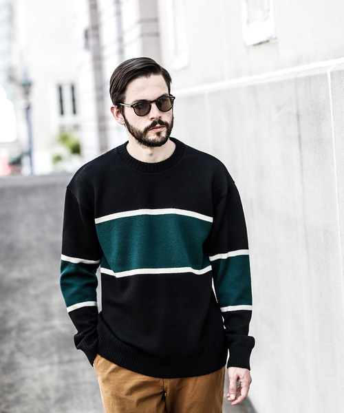 MR.OLIVE（ミスターオリーブ）の「7G SOFT WOOL KNIT / BIG SILHOUTTE RUGBY SWEATER（ニット/セーター・メンズ・ブラック/ネイビー/ブラウン・SMALL/MEDIUM/LARGE）」の16枚目の写真