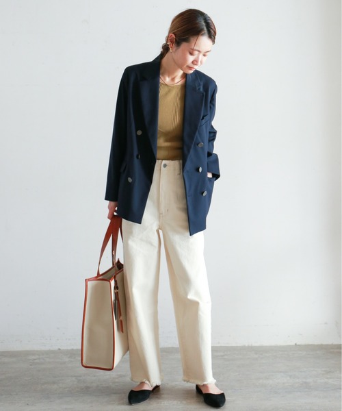 NOMBRE IMPAIR（ノンブルアンペール）の「トリコチンストレッチ Wブレストジャケット（テーラードジャケット・レディース・ネイビー・FREE）」の16枚目の写真