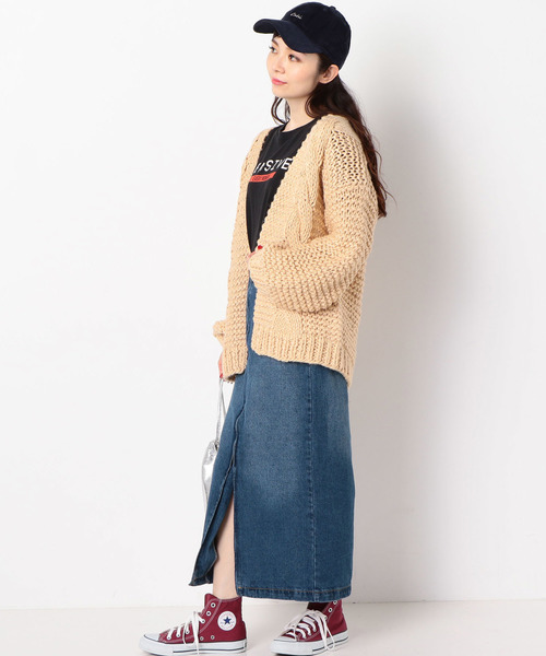 archives（アルシーヴ）の「ハンドメイドケーブルカーディガン（カーディガン/ボレロ・レディース・ブラック/ベージュ/アイボリー・MEDIUM）」の4枚目の写真