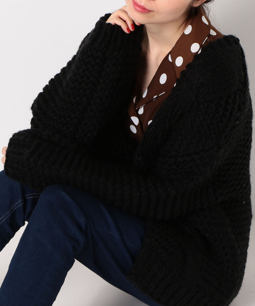 archives（アルシーヴ）の「ハンドメイドケーブルカーディガン（カーディガン/ボレロ・レディース・ブラック/ベージュ/アイボリー・MEDIUM）」の16枚目の写真