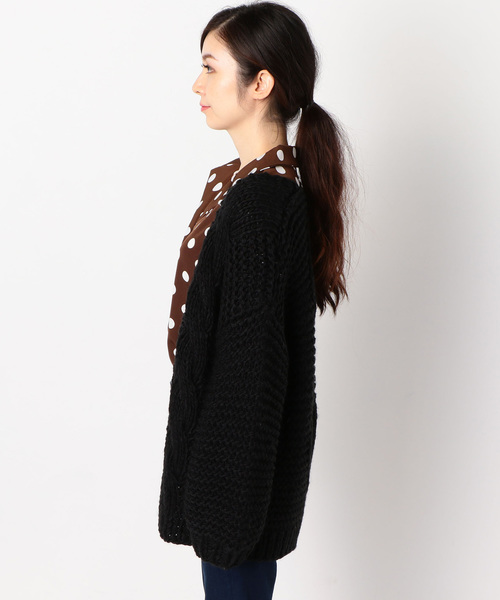 archives（アルシーヴ）の「ハンドメイドケーブルカーディガン（カーディガン/ボレロ・レディース・ブラック/ベージュ/アイボリー・MEDIUM）」の18枚目の写真