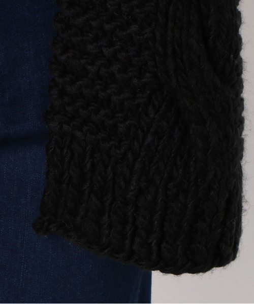 archives（アルシーヴ）の「ハンドメイドケーブルカーディガン（カーディガン/ボレロ・レディース・ブラック/ベージュ/アイボリー・MEDIUM）」の21枚目の写真