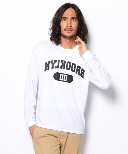 WEGO(ウィゴー)の「WEGO/カレッジナンバリングTee(Tシャツ/カットソー・メンズ・ブラック系その他/ホワイト系その他/ホワイト/ブラック・MEDIUM/LARGE)」の2枚目の写真