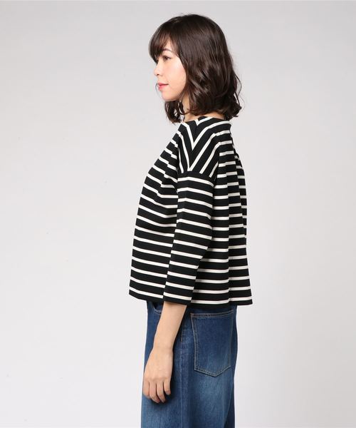 RIVE DROITE（リヴドロワ）の「ポンチボーダーカットソー（Tシャツ/カットソー・レディース・ホワイト/ブラック・FREE）」の3枚目の写真