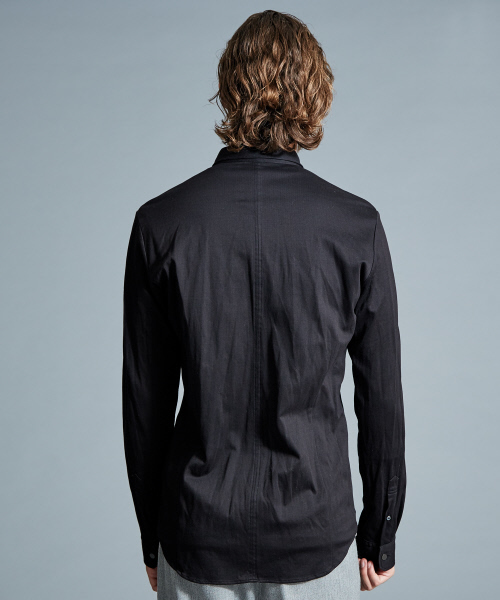 5351 POUR LES HOMMES（ゴーサンゴーイチプールオム）の「ヘリンボーンジャージーシャツ（シャツ/ブラウス・メンズ・ブラック・44/46/48/50）」の5枚目の写真
